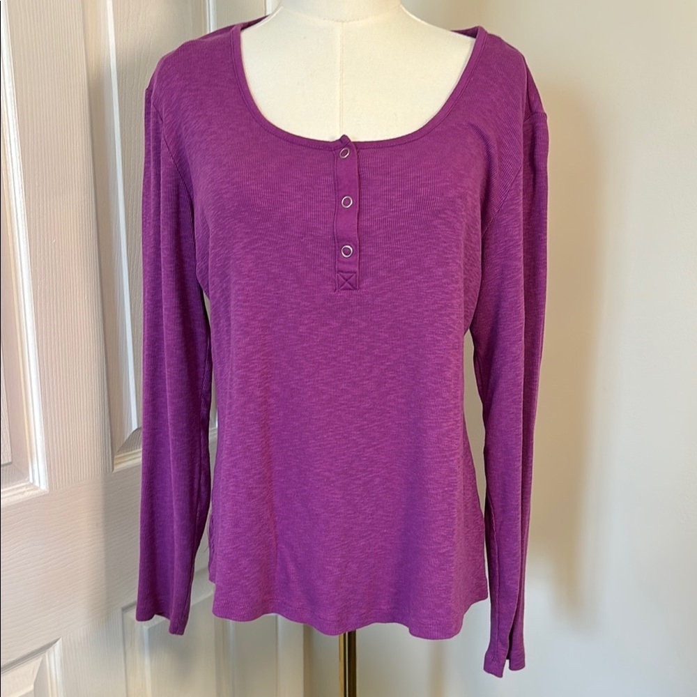 Eddie Bauer Women's Purple Long Sleeve Top